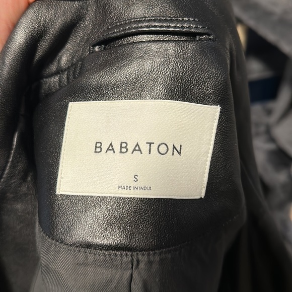 Babyton Leather Jacket, cropped, size s. NWOT - Picture 8 of 8